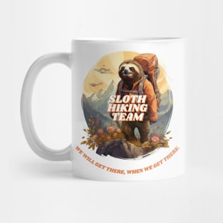 Sloth Hiking Team Illustration Mug